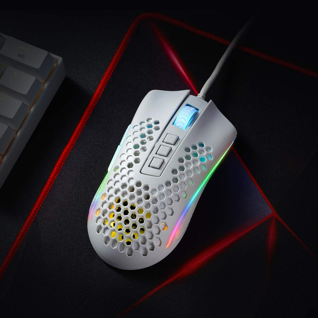 Redragon M808 Storm Leichtgewicht RGB Gaming Maus, 85g Ultraleichte Waben Design - 12.400 DPI Optisc