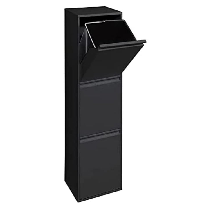 ARREGUI Basic CR306-B Mülltrennsystem aus Stahl | 3 Fächer Mülleimer für die Küche | 3 Fach Abfallei