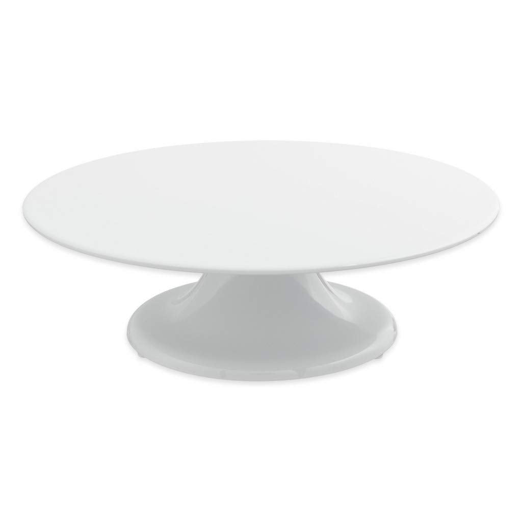 Tortenplatten rund, Masse ca. 32 cm x 10 cm, mit Drehfuss, Weiss