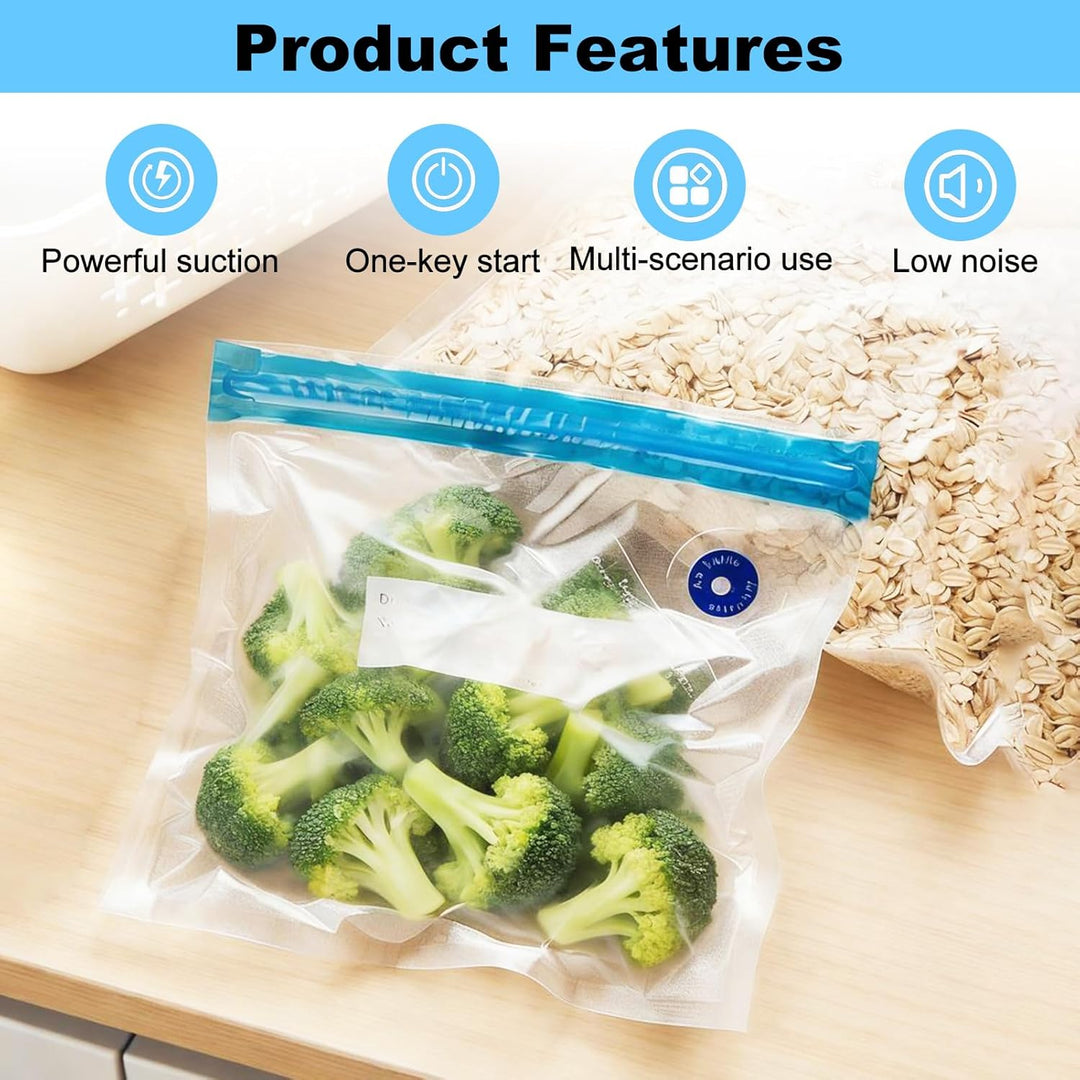 Tragbares Vakuumiergerät mit Wassertank, Mini Vacuum Sealer mit USB-Aufladung,Kompakt Wiederverwendb