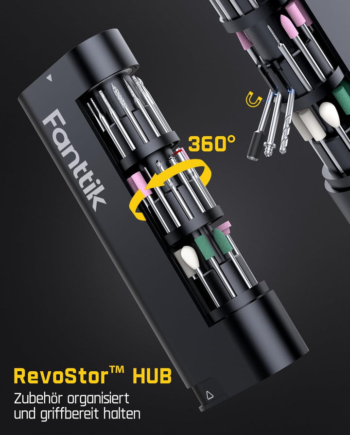 Fanttik F2 PRO Akku Multifunktionswerkzeug, starker Magnetmotor, Revostor-Hub, Rotationswerkzeug Set