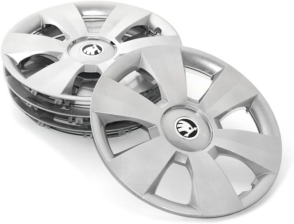 Skoda 6V0071455 Radkappen 15 Zoll Dentro 4X Radzierblenden