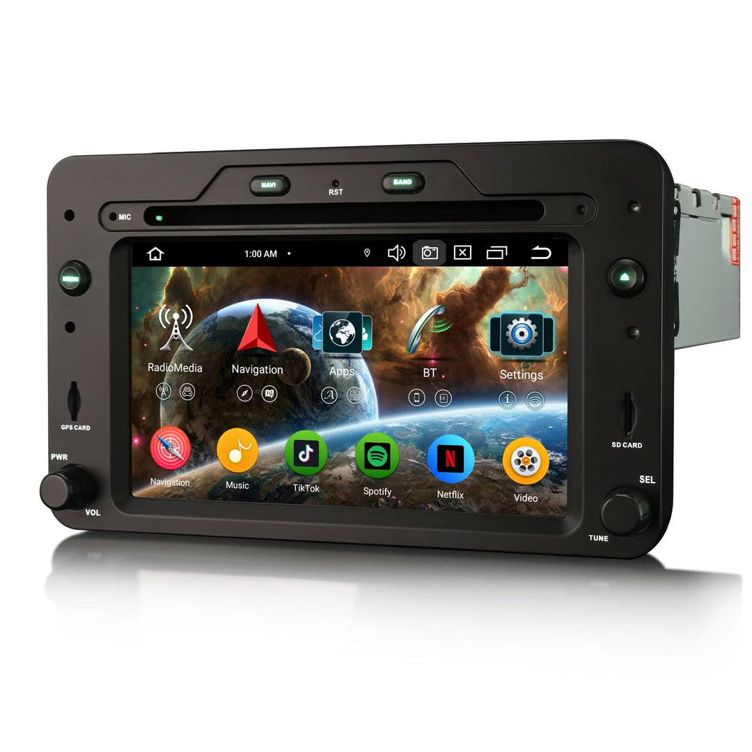 Erisin 8-Kern Android 14 DAB+ Autoradio 4GB RAM+64GB ROM Navigation Für Alfa Romeo 159 Spider Brera