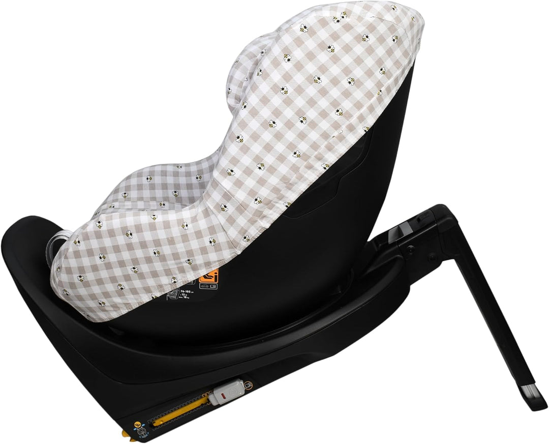 JYOKO KIDS Bezug für Autositz kompatibel mit Maxi Cosi (Picnic Vichy, Maxi Cosi Mica Eco I-Size)