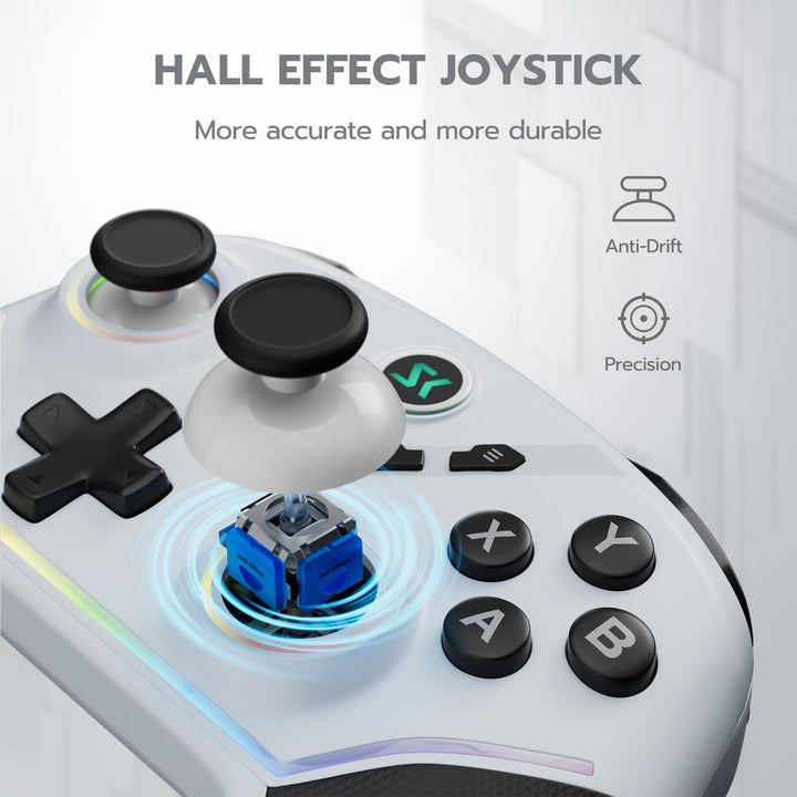 CHENGDAO 2,4G kabelloser Controller für PC/Windows/Switch/OLED/Lite/Android, Gamepad mit Hall-Effekt
