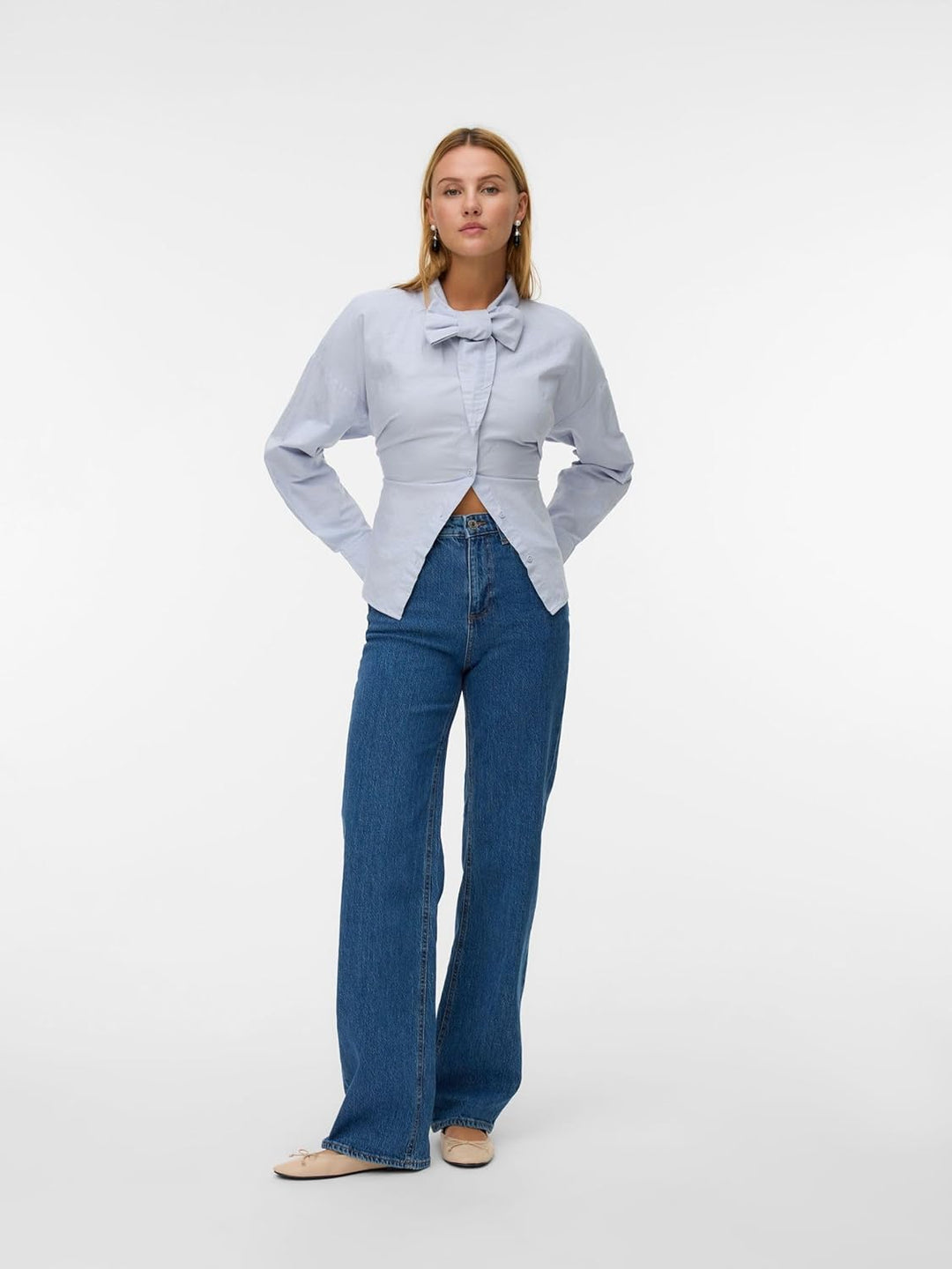 VERO MODA Damen Jeans 27W / 34L Medium Blue Denim, 27W / 34L Medium Blue Denim