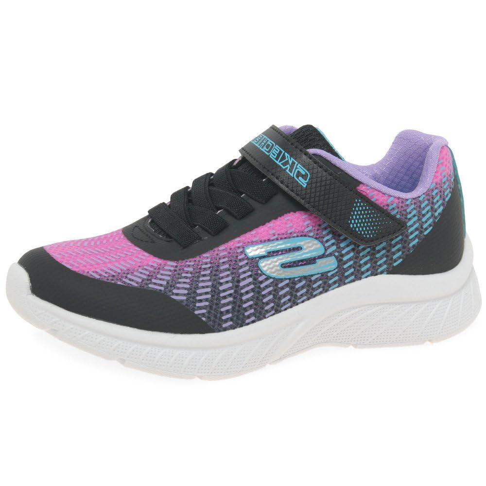 Skechers Girl's 303532l Nvmt Trainers 29 EU Black Mesh Multi Trim, 29 EU Black Mesh Multi Trim