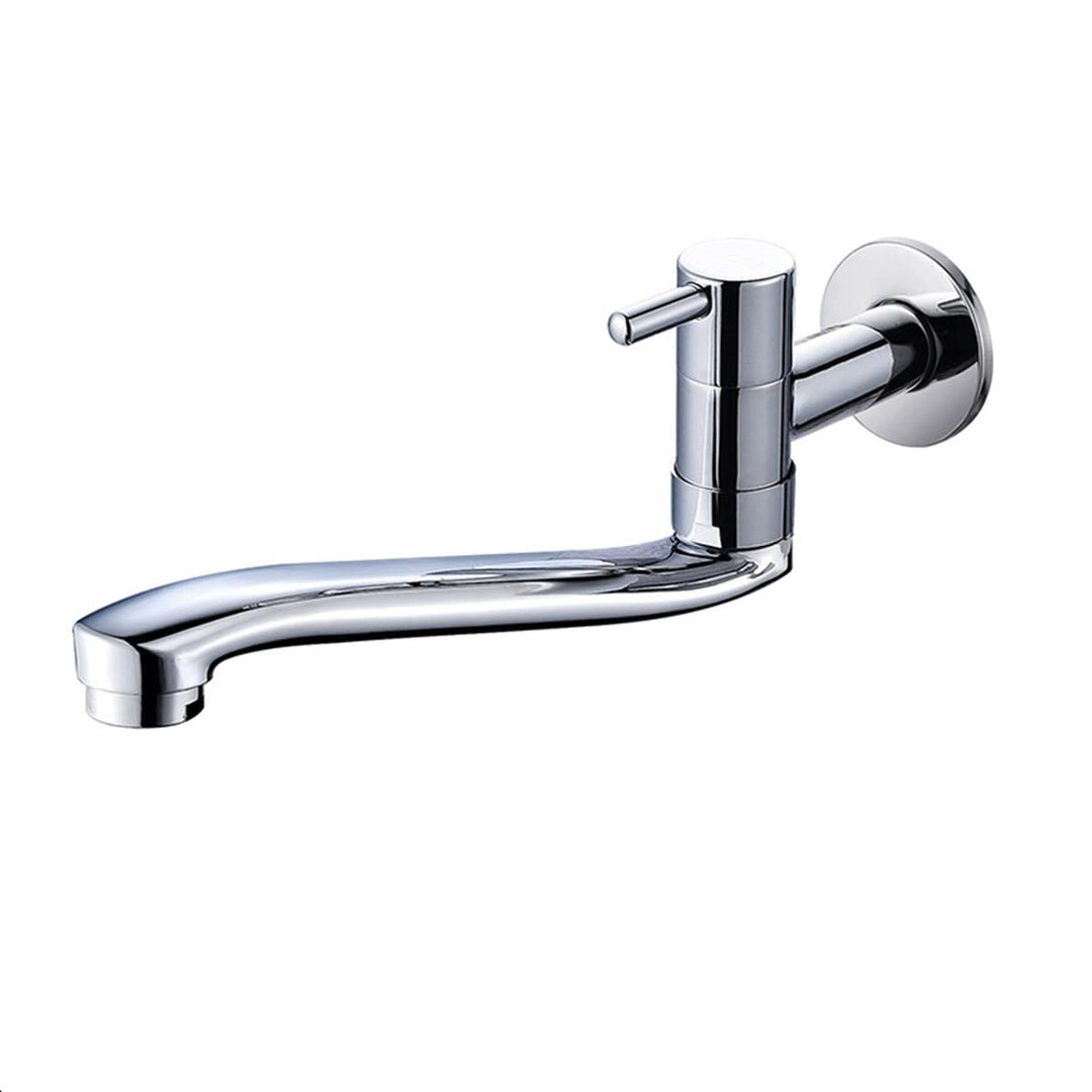 AIDE Wandmontierte Kaltwasser-Spültischarmatur, Einhebel-Messing-Wasserhahn für Küche, Garten, Outdo