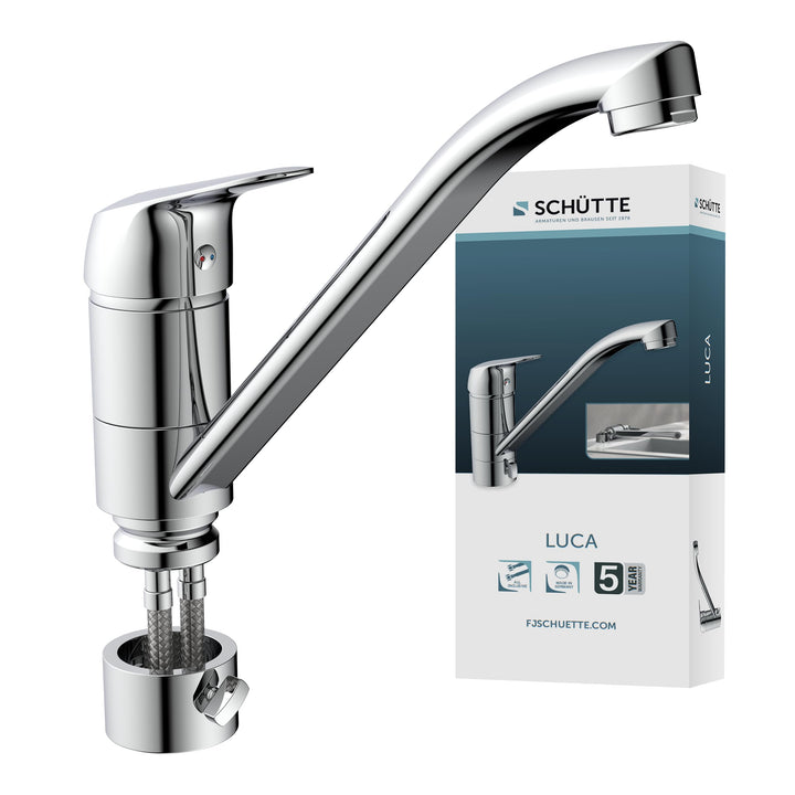 SCHÜTTE MB35210 LUCA abnehmbarer Wasserhahn für die Küche, Spültischarmatur Mischbatterie Unterfenst