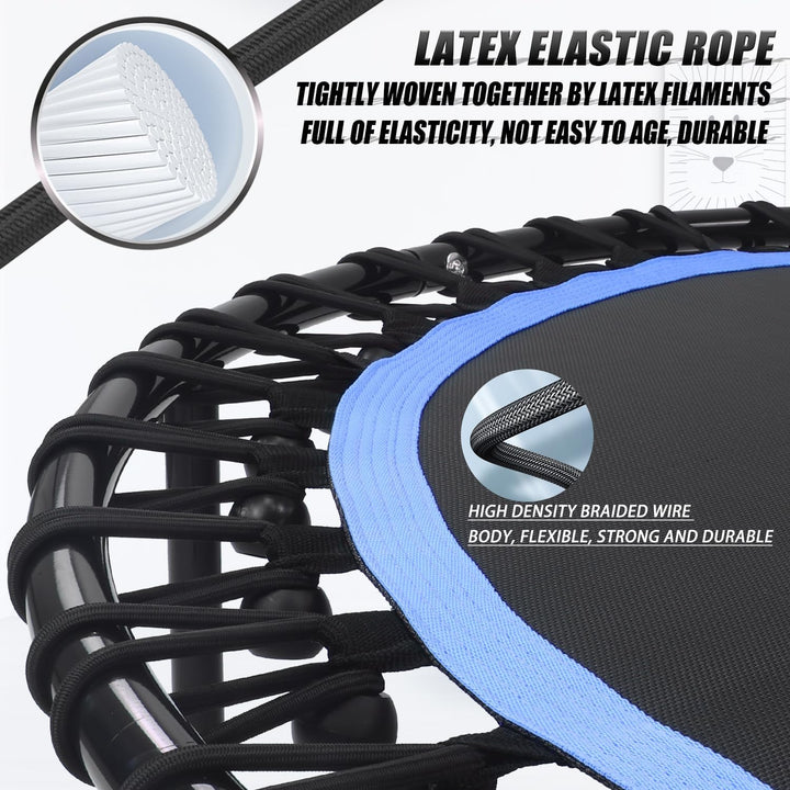 Newan Leises Mini-Trampolin, ca. 100 bis 120 m, für Fitness, Cardio-Training für Erwachsene, maximal