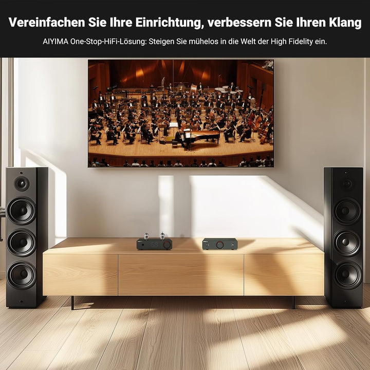 AIYIMA T20 Balanced Tube Vorverstärker LME49720 für HiFi-Heim-Audio Mini-Vakuumröhren-Vorverstärker