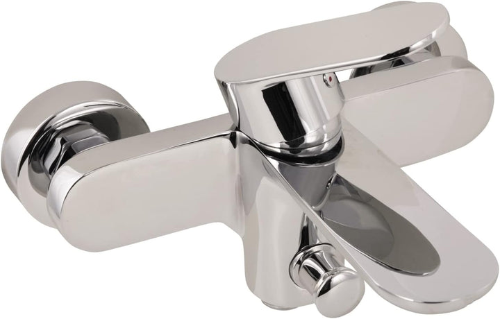 AquaSu 2 78576 1 Einhandmischer Molera für Wanne | Chrom | Wasserhahn | Einhebelmischer | Badewannen