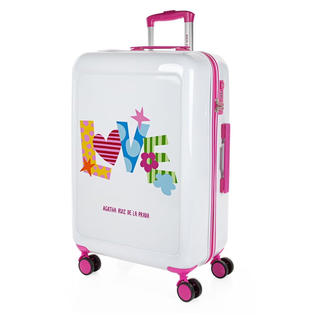 AGATHA RUIZ DE LA PRADA - Koffer Mittelgross - PC hochwertiger und Stabiler reisekoffer mit Rollen -