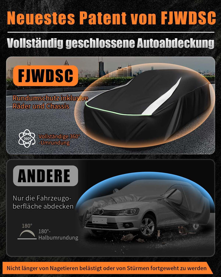 Full Vollständig Geschlossene Autoabdeckung wasserdichte für SUV 465-500cm, Alle Jahreszeiten Abdeck
