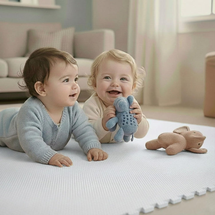 LittleTom 9 Teile Spielmatte Baby Puzzlematte ab Null - 30x30 Krabbelmatte Baby - Spielmatte Kinder