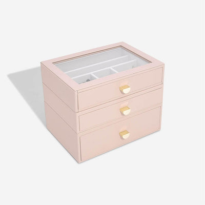 Stackers Blush Classic Jewellery Box - Set of 3 (with drawers) Blush Pink, Blush Pink