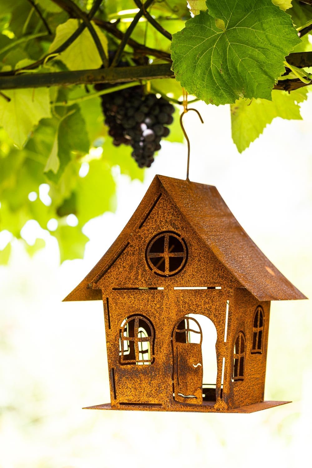 Edelrost Garten Deko Windlicht Vogelhaus Hexenhaus Gartendekoration Dekorieren rostige Dekoration La
