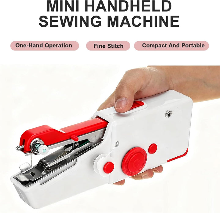 Handnähmaschine, SINZONeu® Mini Elektrische Nähmaschine Tragbar mit Dualem Strom, USB/Batteriebetrie