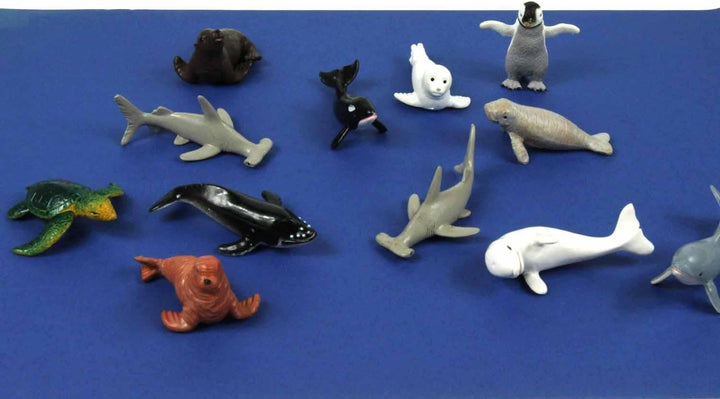 Miniblings 10x Meerestiere Meeressäuger Wale Tierfiguren Figuren Seetiere Kinder