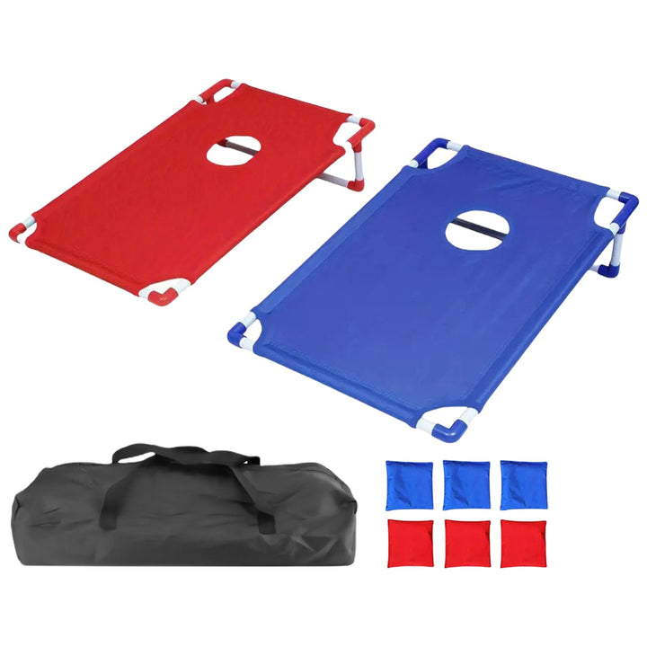 Cornhole Spieleset,Corn Hole Spiele für Erwachsene - Mit 6 Bohnensäckchen Und 58 X 51 cm Spielbrett