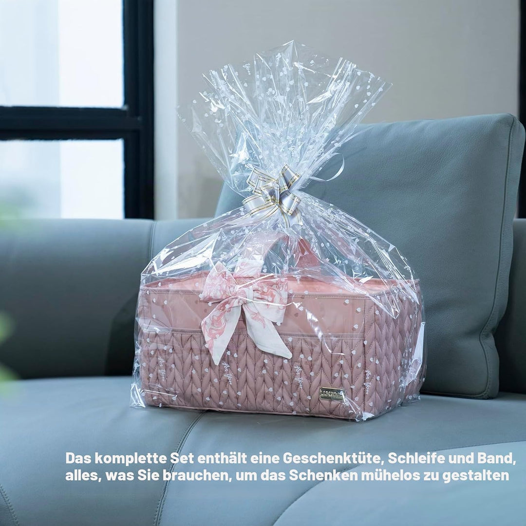 LUKJOJO - Baby-Wickelkorb, Aufbewahrungskorb für Neugeborene Jungen und Mädchen, Reisekorb für Feuch