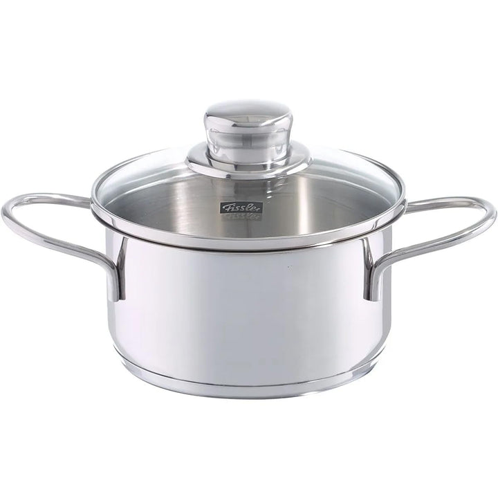 Fissler Häppchen / Mini-Kochtopf (Ø 12cm, 0,5 L) Edelstahl-Topf, Snacktopf, mit Glas-Deckel, Indukti