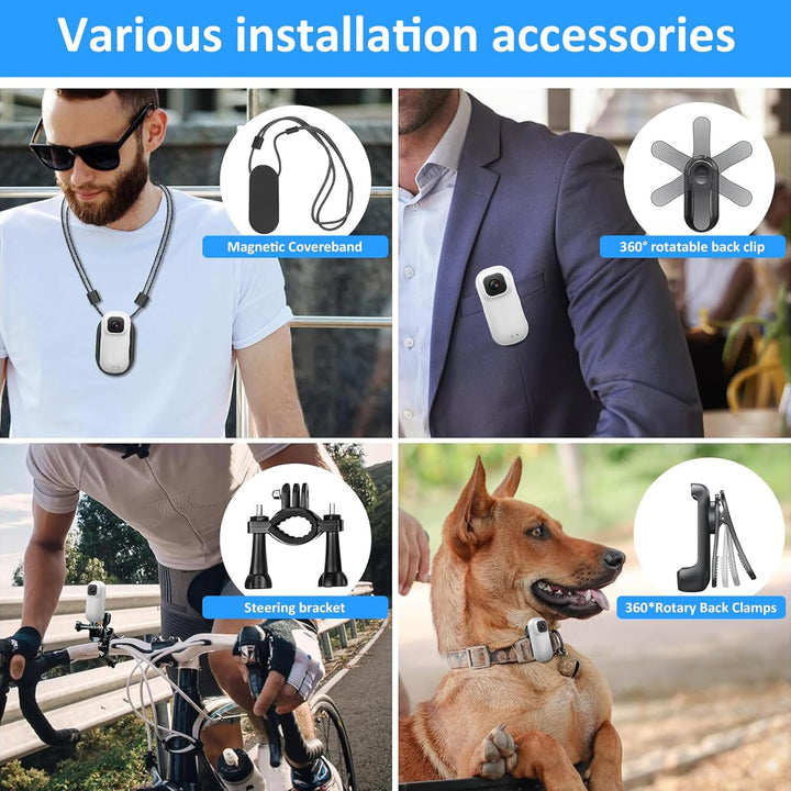 360° Action Cam Mini Actionkamera 1080P Bodycam Unterwasserkamera 30m/98ft Wasserdicht WiFi Kamera V