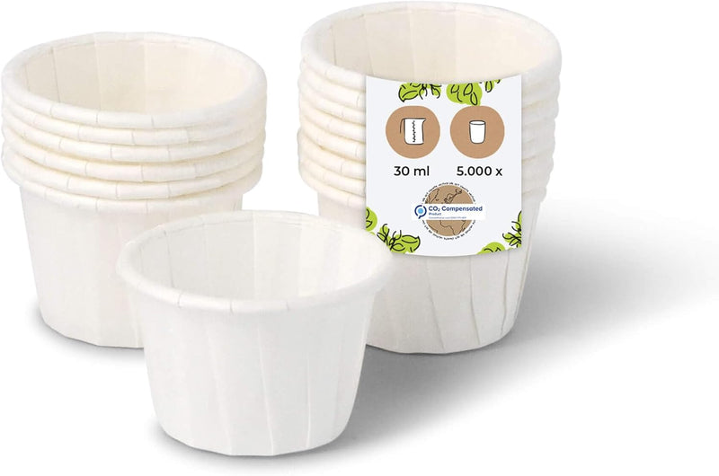 BIOZOYG 5000 St. kleine Schälchen für Dips, Saucen, Fingerfood, Marmelade I Mini Portionsbecher 30 m