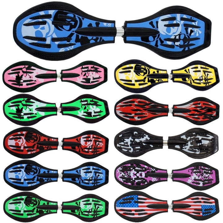 FunTomia Waveboard Original ABEC9 Kugellager inkl. Tasche - Bis 120kg - (Verschiedene Farbdesigns) B
