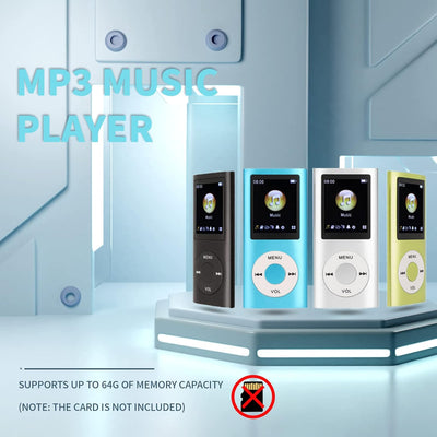 MP3-Musikplayer, MP3-Player, Tragbarer MP3-Player, Schlanker 1,8-Zoll-LCD-Bildschirm, mit Kopfhörer,