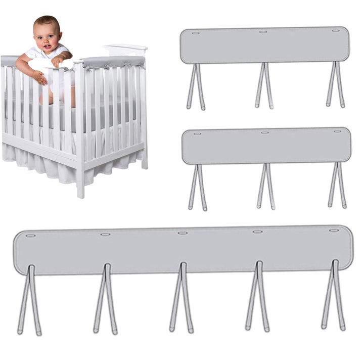 Abdeckung für Kinderbettgitter, 3 Stück, für Kinderbetten, weiche Polsterung für Babys, einfache Ins