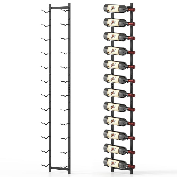 COSTWAY Weinregal Wand für 12 Weinflaschen, Flaschenhalter Metall, Flaschenregal Industrial, Aufbewa