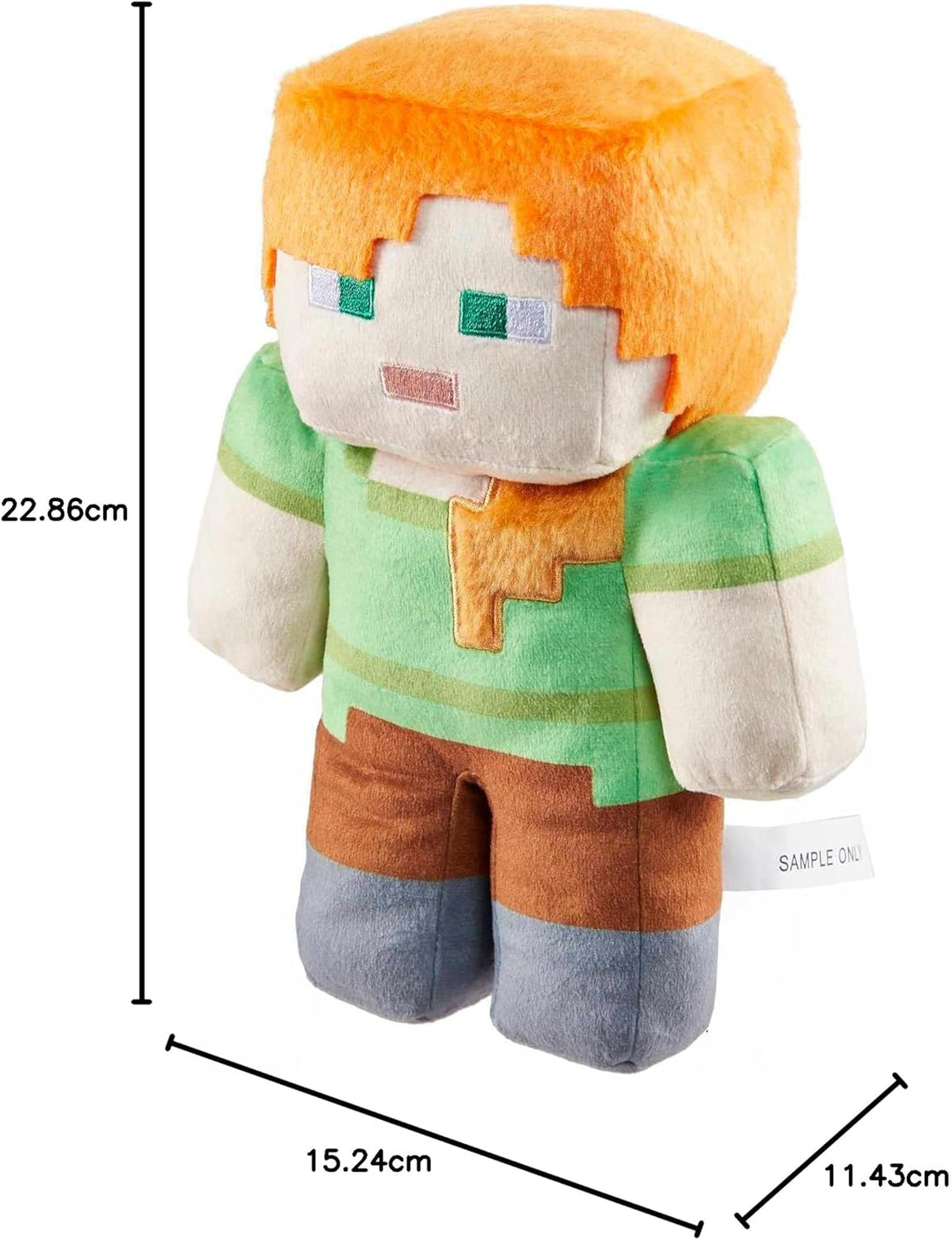 MINECRAFT Plüschfiguren - Rothaariger Actionheld 20 cm, authentisches Design, verpixelte Details, fü
