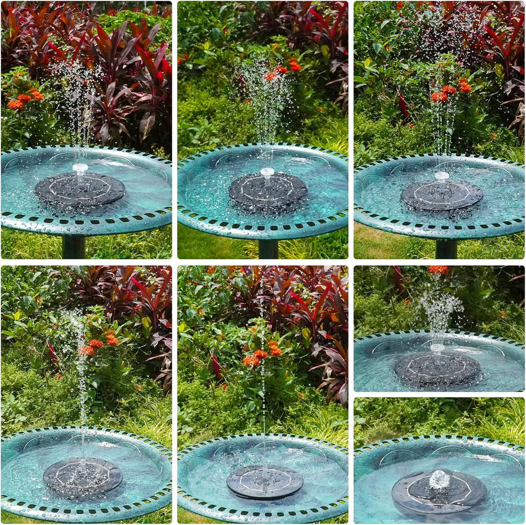AISITIN LED Solar Springbrunnen für Aussen mit 3000mAh Akku, 3,5W Solar Schwimmender Fontäne Pumpe m