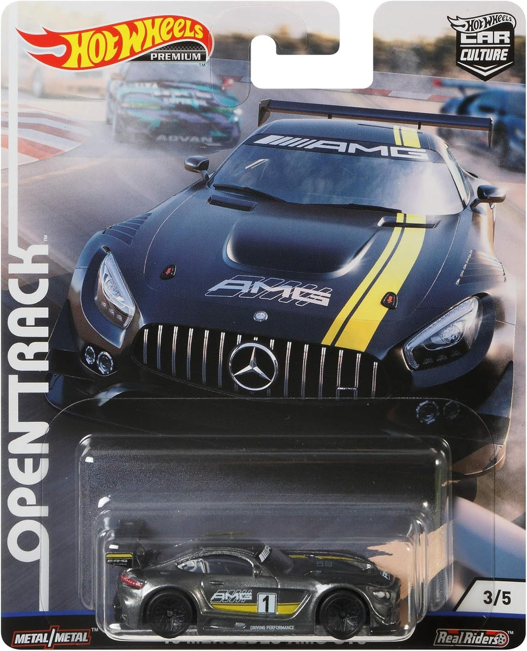 Hot Wheels '16 Mercedes-Benz AMG GT3 Open Track 3/5 Car Culture 1:64 FYN62 FPY86