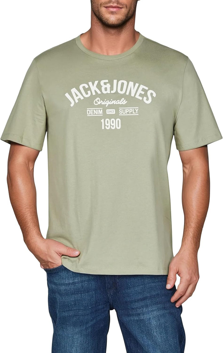 JACK & JONES Tshirt Herren Regular Fit JJLINO 4er Pack Set Pack Rundhals Kurzarm Sommer Tee Shirt Pr