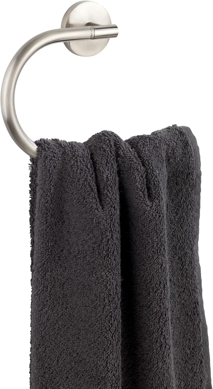 WENKO Handtuchring Mod. Cuba Matt, flexibel nach Oben und unten beweglicher Handtuchhalter, Massive