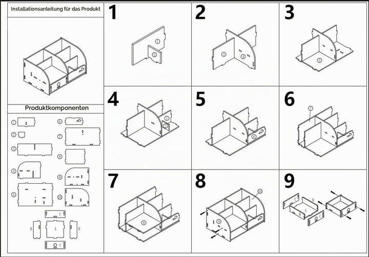 Make-up Organizer mit Schubladen, Make-up Lagerung Kosmetische Schminktisch Organizer Make-up Box mi