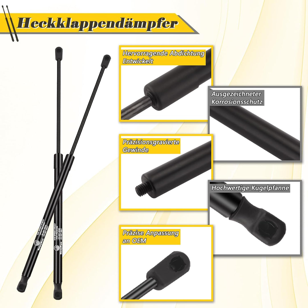 2X Heckklappendämpfer für Polo 6R 6C 1.2L Schrägheck 2011-2014, für Polo 6R 1.2L-2.0L Schrägheck 200