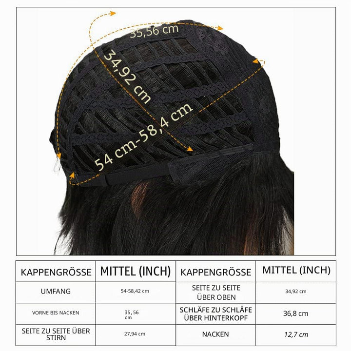 DÉBUT Echthaar Perücke mit Pony kurz Perücke Bob Pixie 10A brasilianisches Virgin Remy Hair 20cm 103