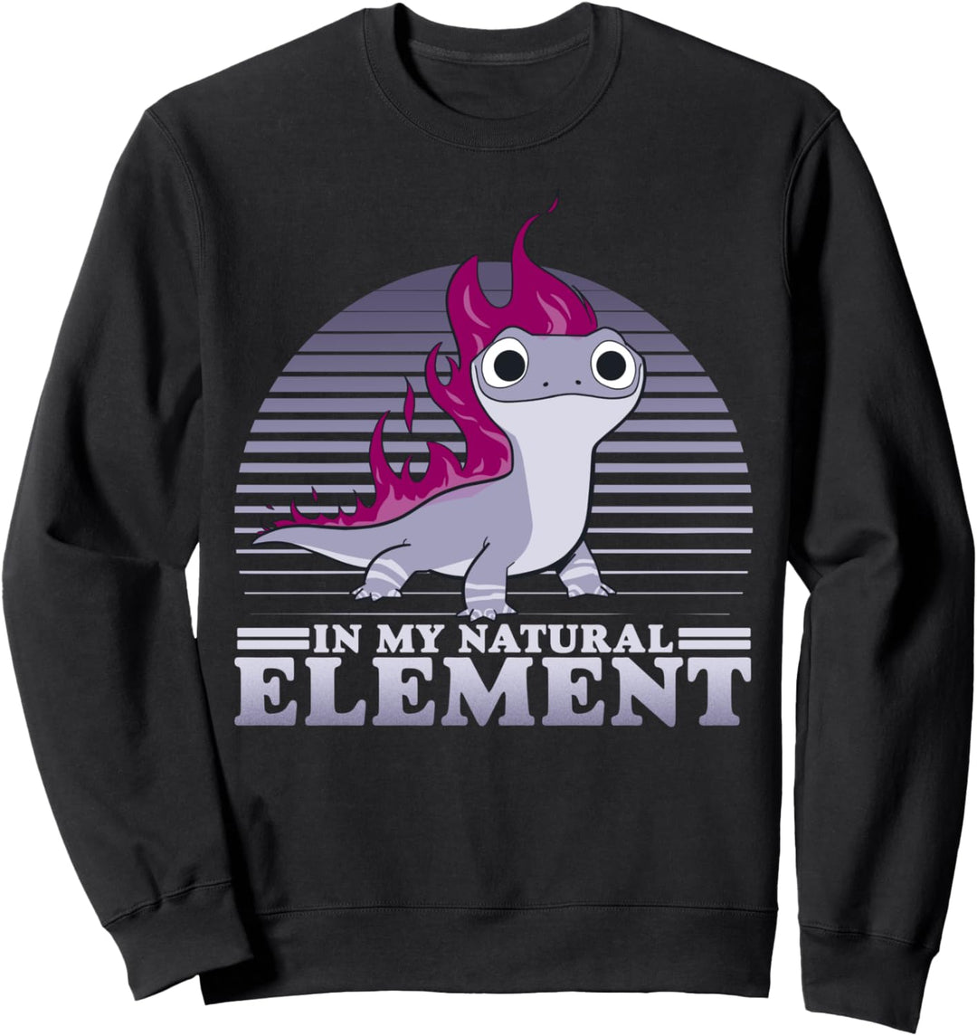 Disney Frozen 2 Bruni In My Natural Element Retro Lines Sweatshirt