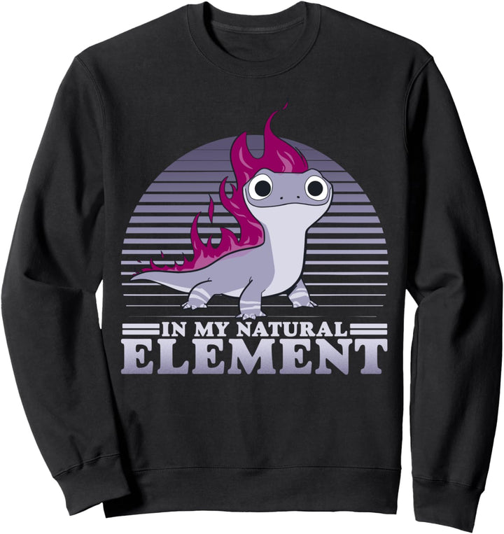 Disney Frozen 2 Bruni In My Natural Element Retro Lines Sweatshirt