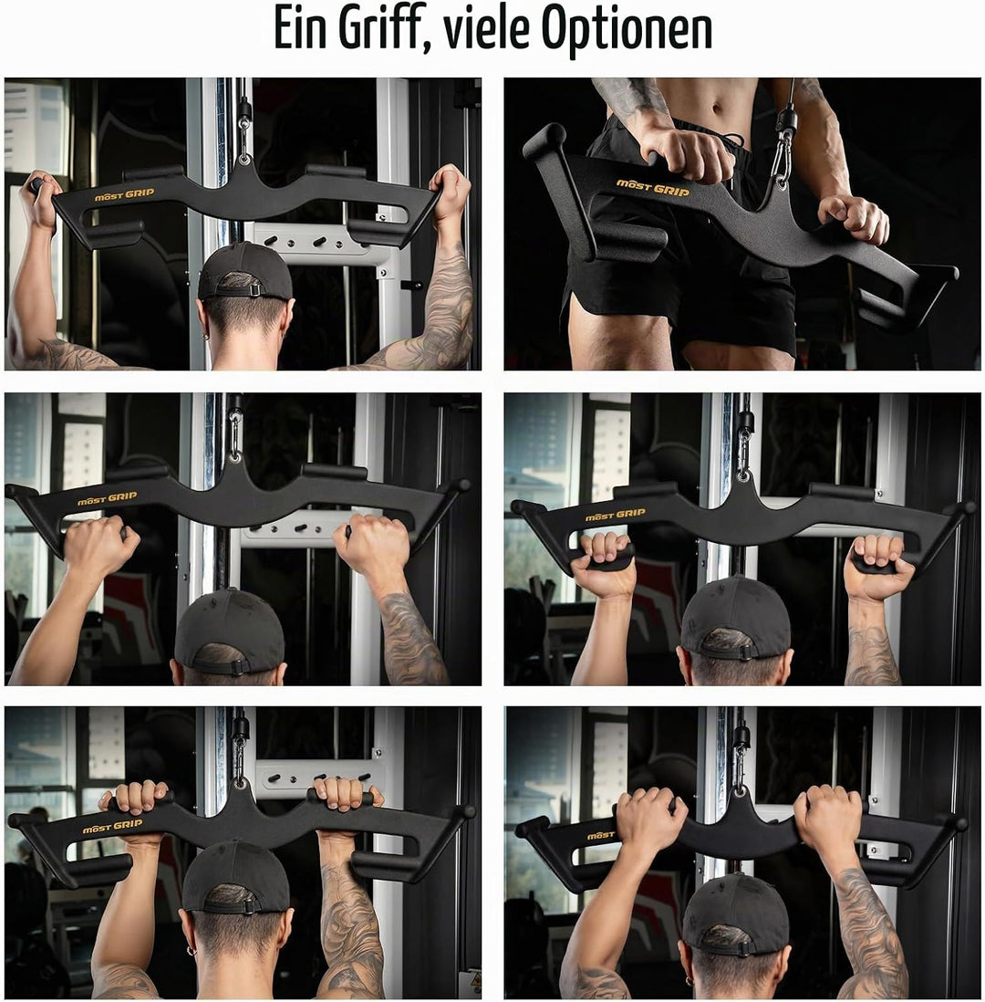 Latzugstange Set mit 8 Ergonomischen Griffen, Dreieckige Stabilität Latzug Griff für Das Training de