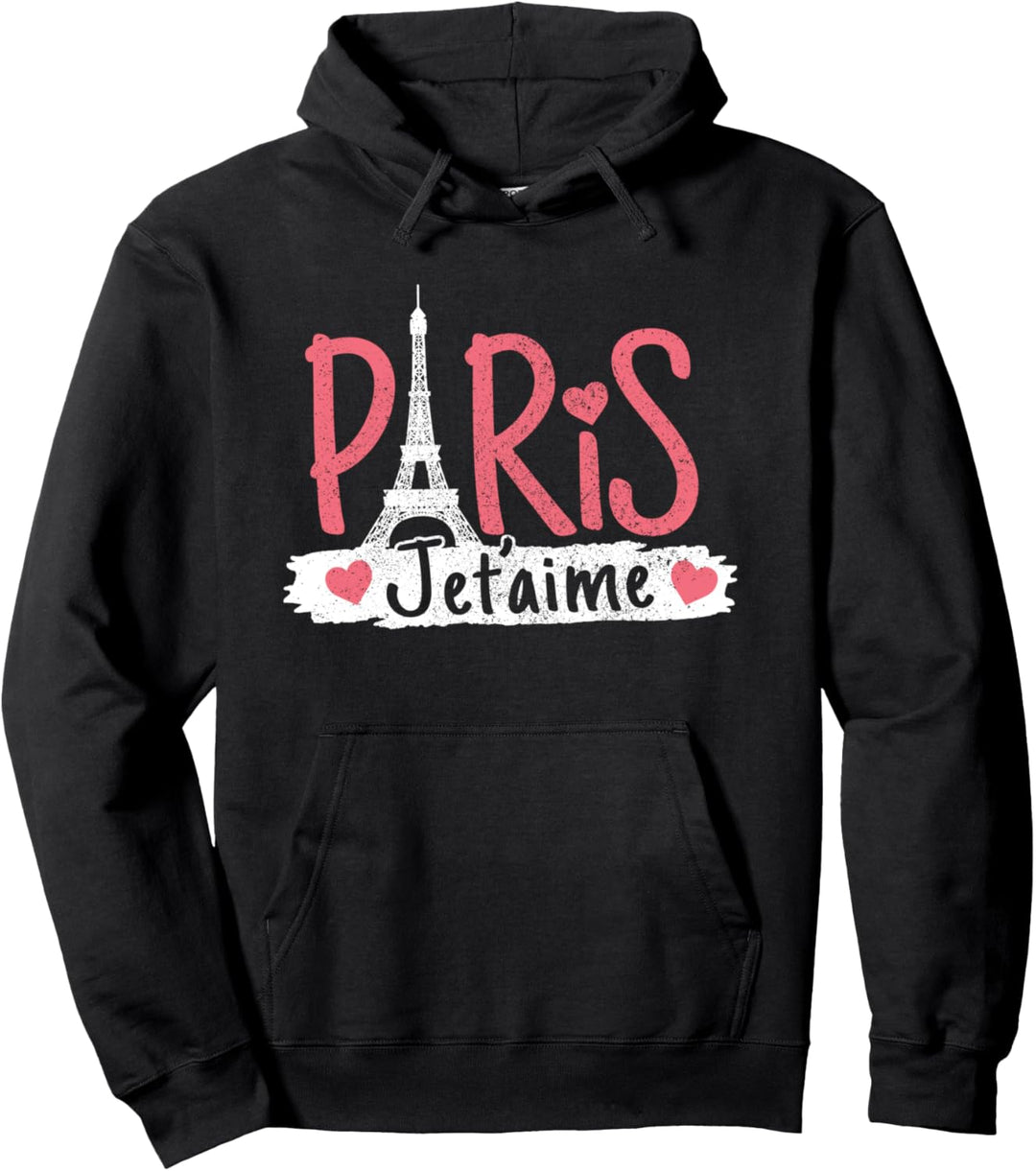 Paris Je t'aime Eiffelturm Frankreich Souvenir Geschenk Pullover Hoodie