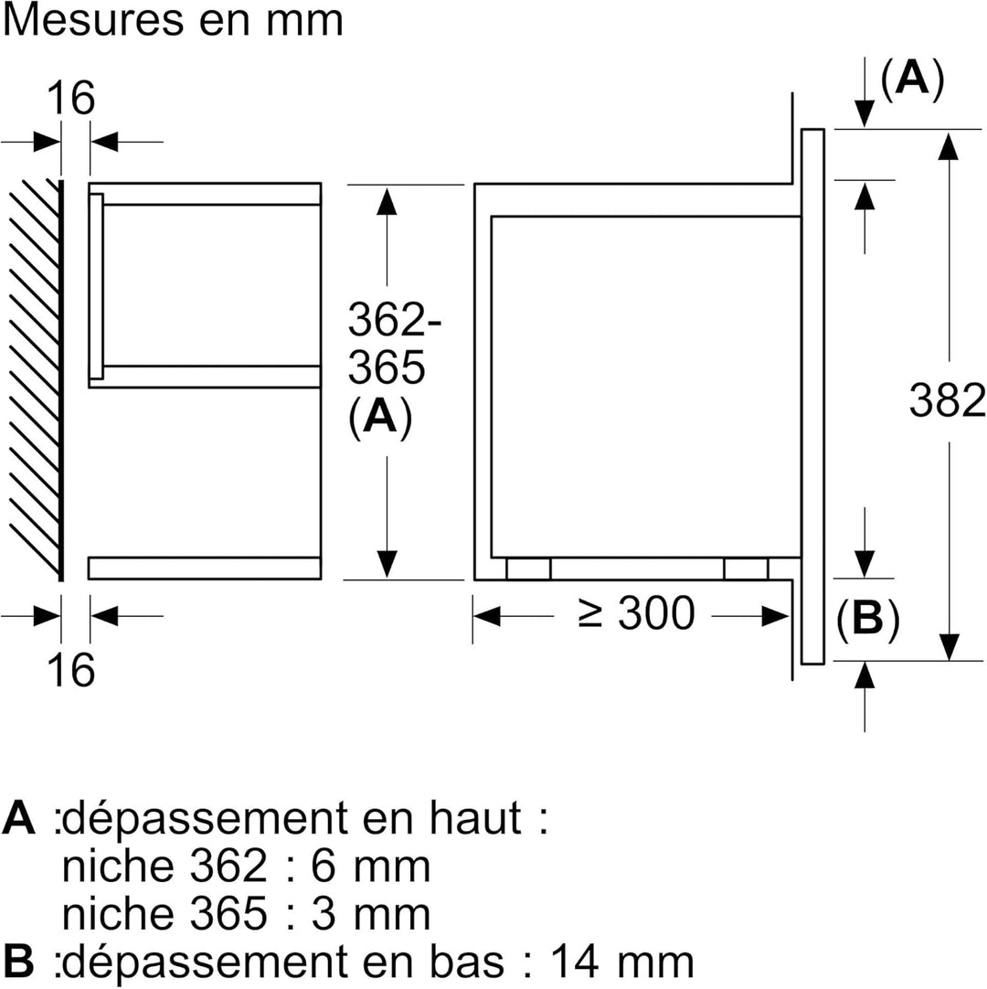 Bosch BFL634GS1 Serie 8 Einbau-Mikrowelle, 38 x 60 cm, 900 W, Türanschlag Links, AutoPilot 7 7 Autom