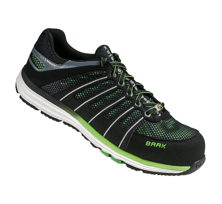 BAAK Sicherheitshalbschuhe S1P "Reeny" Go and Relax, 1 Stück, 42, schwarz/grün, 71522 42 EU, 42 EU