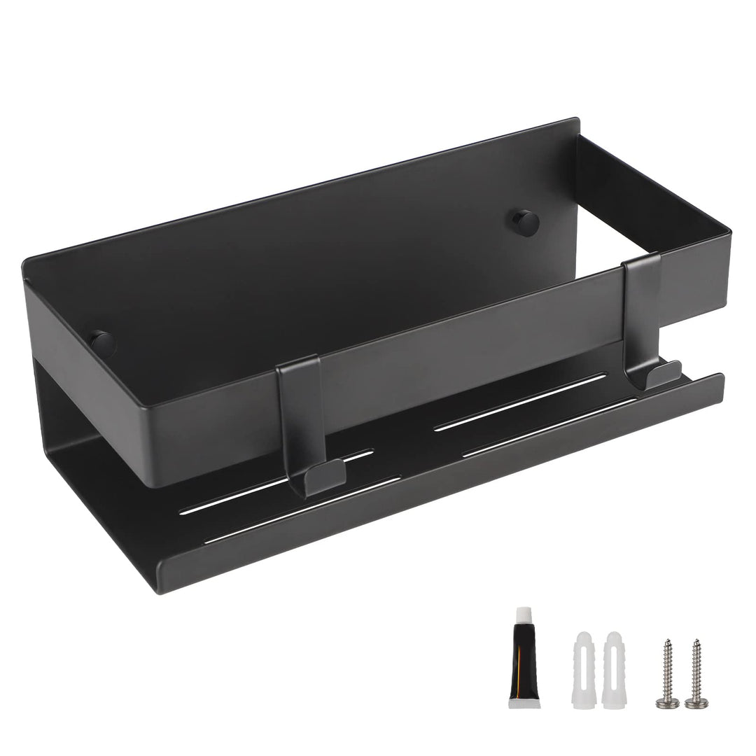 Duschablage Ohne Bohren Duschregal Wand Edelstahl Badregal mit 2 beweglichen Haken Duschkorb Selbstk