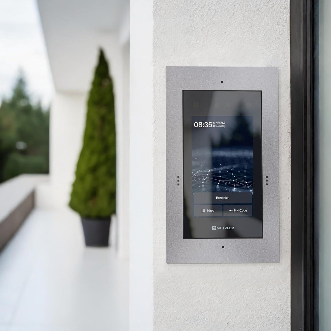Metzler Türsprechanlage mit Kamera & Gesichtserkennung - Anschluss LAN + 12V DC - 1-500 Parteien - V