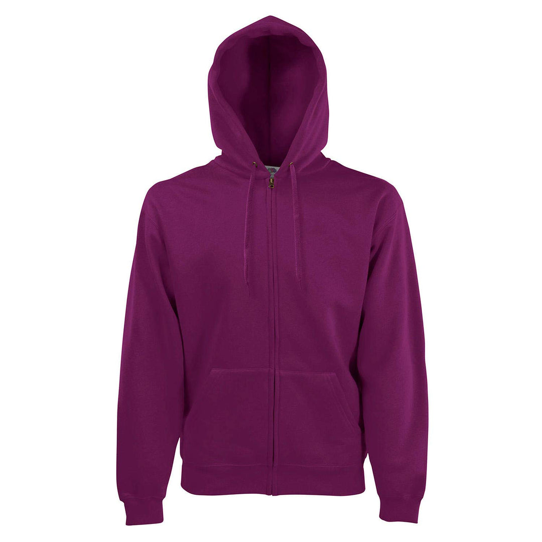 Fruit of the Loom Classic Hooded Sweat Jacket burgund,XXL