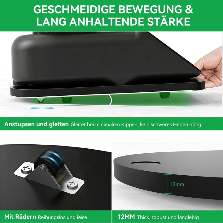 Gleitbrett für Thermomix TM7, Brett für Thermomix mit Rollen & Gummifüssen, Thermomix TM7 Rollbrett